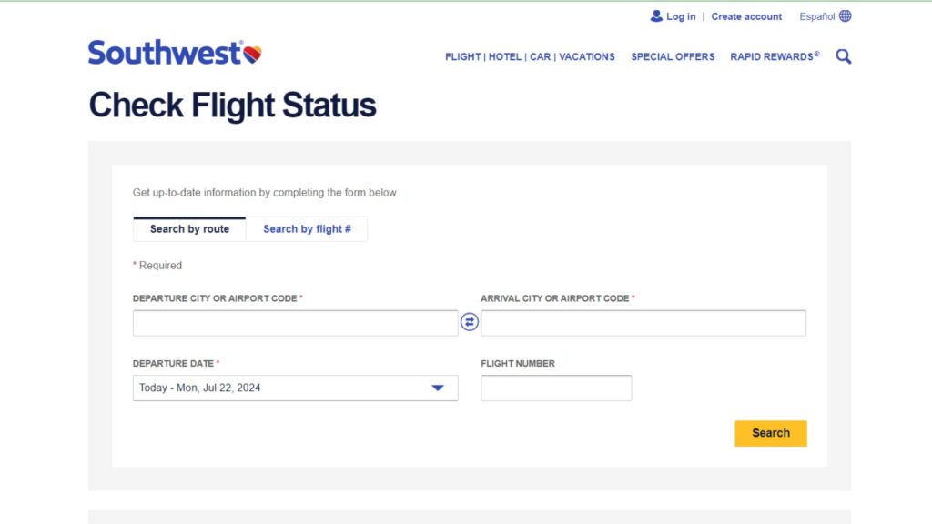 Southwest Flight Status